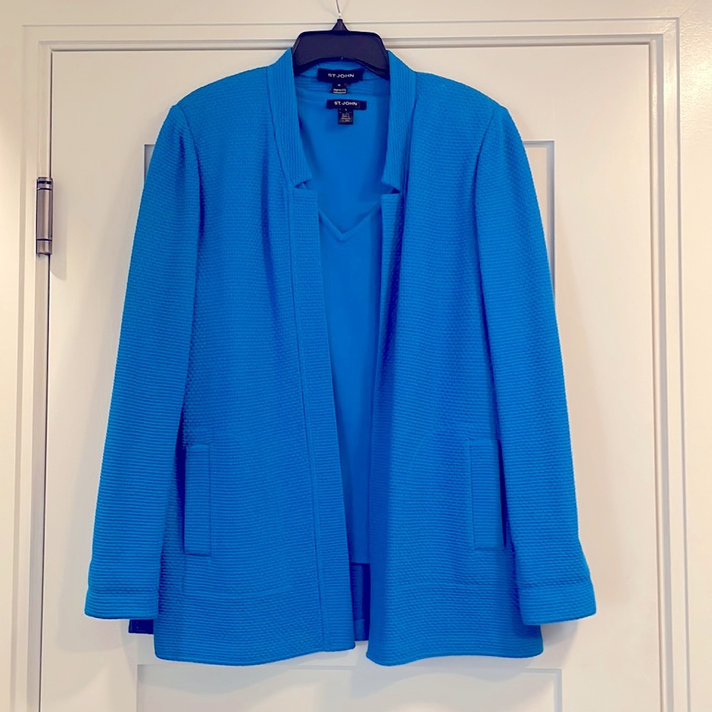 St John Sweater Set blue twinset 12